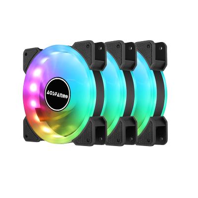 China Computer Case Argb Fan Hyun-Chae Discoloration Computer Case Cooling RGB Fan High Quality Mute Gaming Case RGB Magic Mirror Fan for sale