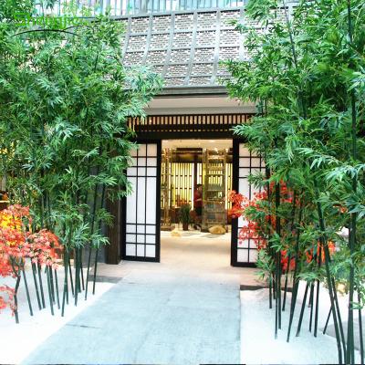 China Landscape Waterproof Hot Selling Evergreen Outdoor Plastic Artificial Bamboo Fence for sale