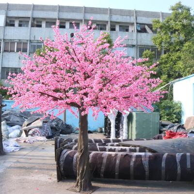 China 10ft Tall Artistic Artificial Peach Blossom Tree Rose Artificial Flower Trees Peach Tree For Indoor Outdoor Decoration for sale