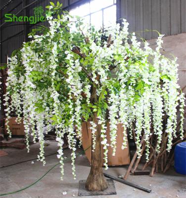 China Artistic Hot Selling Artificial Wisteria Flower Tree Wedding Centerpiece for sale