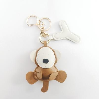 China Leather 2023 Fashion Trends With Cute Monkey Backpack Key Chain Hanging Ornaments for sale