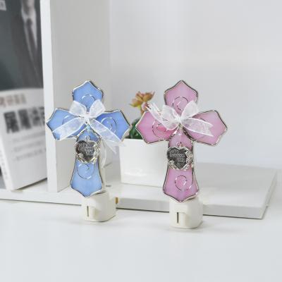 China Europe factory wholesale custom night light gift small cross night light for sale