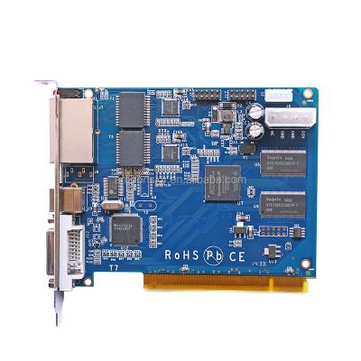 China Indoor and Outdoor Colorlight Sending Card T7 Full Color LED Display Sender Synchronous Sending Card Video Display Controller Board LedvisonT7 for sale