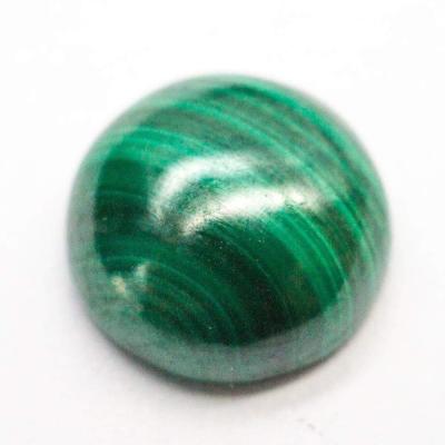 China Jewelry Making Half Round Flat Back Natural Gemstone Malachite 8mm Round Cabochon for sale