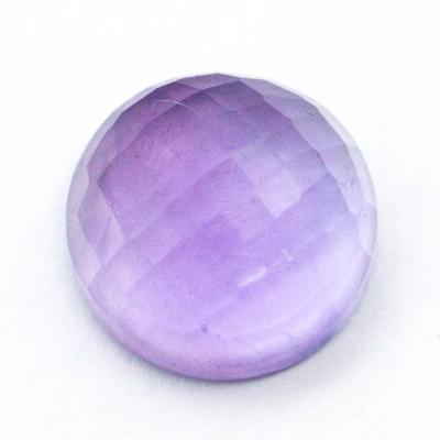 China Jewelry Making Real Factory Amethyst Faceted Round Cabochon Gemstone for sale