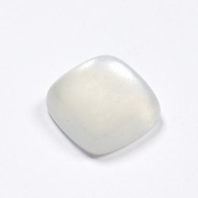 China Color Set Or Standard Thickness Crystal Square Cushion White Moonstone Fire Cabochon For Setting for sale