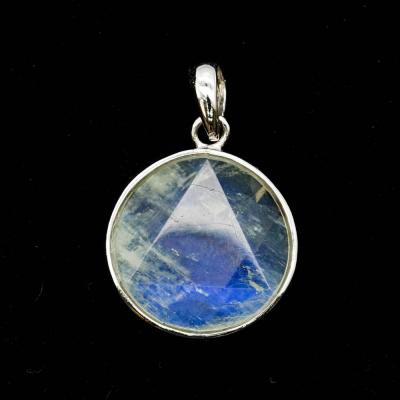 China Fine Polishing Unisex Rainbow Moonstone David Star Best Jewelry Classic Healing 925 Silver Pendant for sale