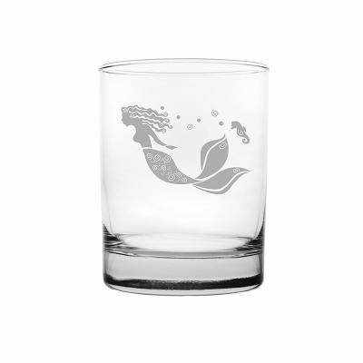 China New 2021 NEW Classic/Postmodern CUSTOMIZED ETCHED GLASS Double Old Fashioned Whiskey Logo 8 Ounce OEM Home Accept Logo for sale