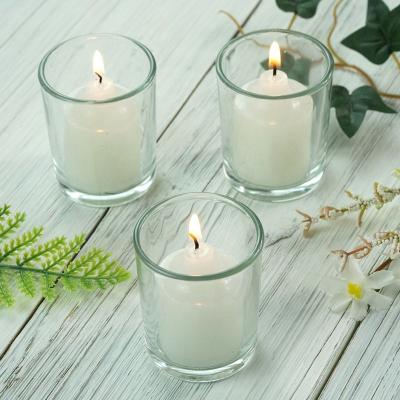 China Weddings Wholesale Customized Wedding Decoration Tea Light Holder Set Clear Glass Votive Candle Holder Set for sale