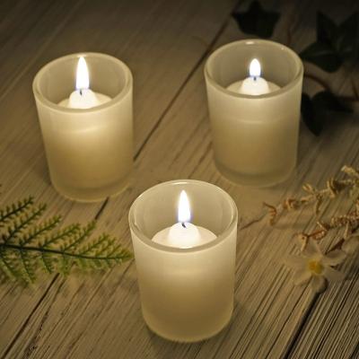 China Weddings Wholesale Customized Wedding Decoration Tea Light Holder Frosted Glass Votive Candle Holder Set for sale