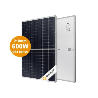 China Hot Selling Bulk Solar Panels575w 580w 590w 600w 156cells 182mm Sun Power 182mmx182mm Half-cell Camping Solar Panels for sale