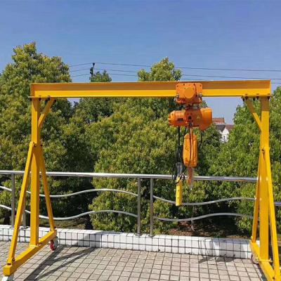 China Gantry Crane Hot Sales Kinocranes 0.5 1 2 3 5 10 ton fixed manual lifting mini portable gantry cranes with chain crane for sale