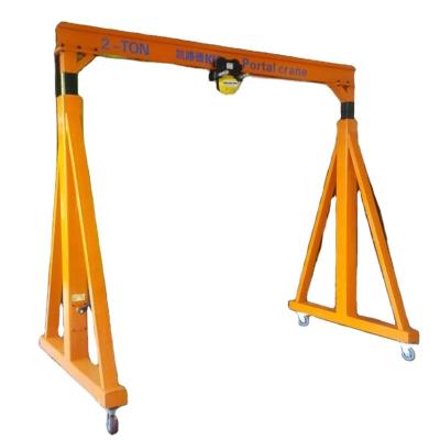 China Other 2 Ton Indoor KLD Mini Gantry Cranes Easy Operated Manual Portable Gantry Crane With Design Manual Crane for sale