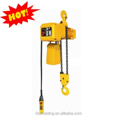 China Hotels 500kg 1 1.5 2 3 5 7.5 10 Ton 100 Meter Truss Hoist 100m Height Electric Chain Hoist With Electric Motor Monorail Trolley for sale