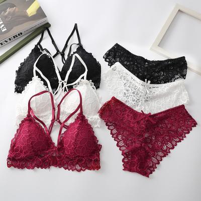 China QUICK DRY ladies hot fancy cheap women's clothing bra and panties sets young ladies sexy net bra sets for sale