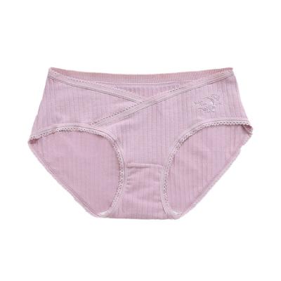 China Anti-allergy in stock accept customization comfortable low waist soft cotton briefs 100% cotton pregnant women underwear for sale