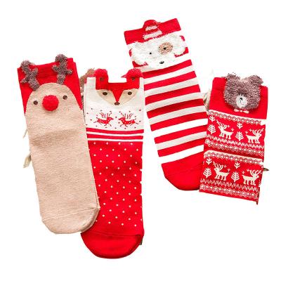 China 2020 Christmas Antibacterial Cotton Soft Comfortable Women's Long Sock Socks Wholesale for sale