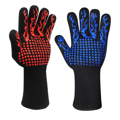 China Washable Customized Extreme Heat Resistant Oven Glove Handschuh Grillhandschuhe Oem 932f Machine Barbecue Gloves Grill Grill Gloves for sale