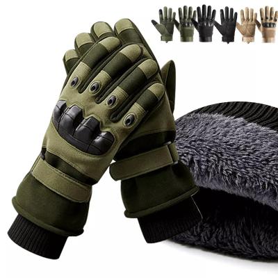 China New Winter Long Finger Protective Shell Gloves Anti-slip Outdoor Sports Gloves Combat Lightweight Tactical Soft Touch Screen Protector for sale