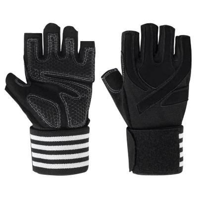 China Non Slip Men and Women Custom Half Finger Fitness Weightlifting Training Sports Workout Gym Hand Gloves for sale