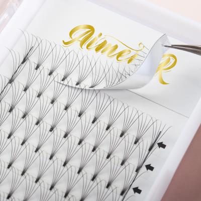 China Individual Long Private Label Eyelash Extension Supplier Natural Premade Fans Russian Volume Lashes Split Flat Lash Korean Eyelash Extensions for sale