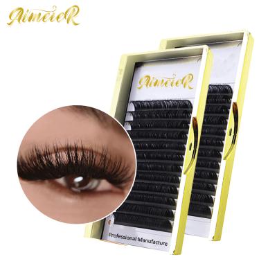 China Natural Soft Private Label 2021 Luxury Mink Lash Extensions Individual Natural Faux Eyelash Extensions 8-15mm for sale