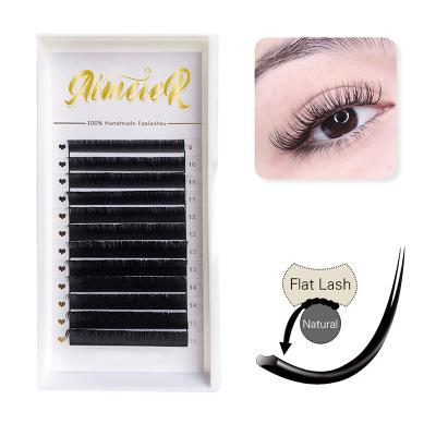 China Wholesale Long Clean Natural Cashmere Professional Flat Ellipse Brand Flat Wick Eyelash Extension for sale