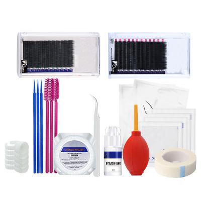 China Eyelash Extension Application Tools Eyelash Extension Kit Wick Extensions Kit Professional Individual Eyelash Training Kit for sale