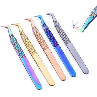 China Apply Eyelash Extensions Russian Volume Eyelash Extension Tweezers / Typed In All Colors / Perfect Eyelash Extension Tweezers for sale