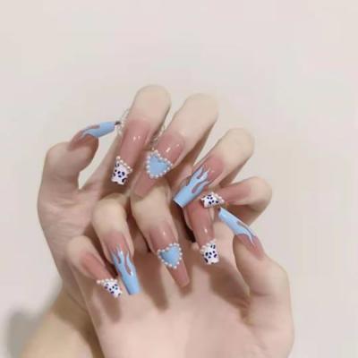 China Easy Apply Extra Long Press On Nails Matte Pink Press On Nails Designs Ballerina Girls Press On Nails for sale