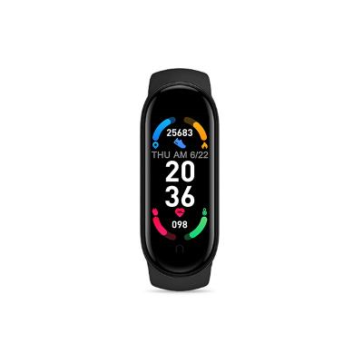 China M6 touch screen smartband custom sport 0.96 inch touch screen blood pressure dial heart rate message push watches m6 fitness smart band for sale