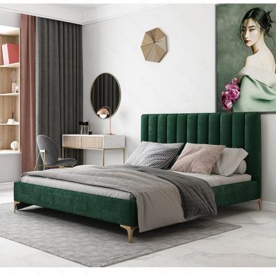 China Factory Price Comfortable Modern Leather Fabric Storage Bed Upholstered Platform Bed for sale