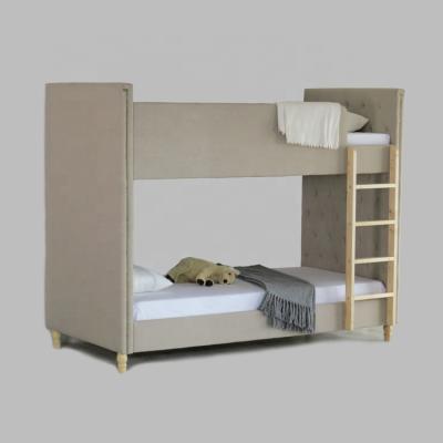 China Modern Stylish Modern Home Furniture Fabric Wooden Kids Bunk Bed for sale