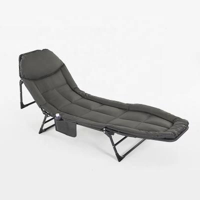 China Recliner Foldable Sofa Couch Laying Office Folding Nap Portable Lounger Bed For Beach Yard Folding Single Bed for sale