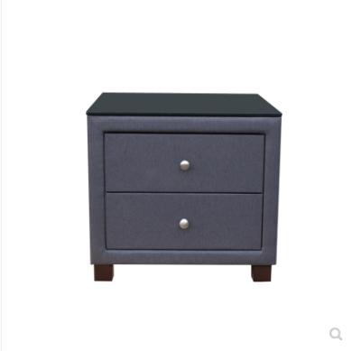 China Comfortable Bedroom Furniture Modern White Solid Wood 2 Drawer Night Side Table for sale