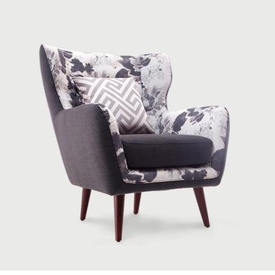 China Antique European Designed Modern Comfortable Wooden Upholstered Fabric Armchair Armchair for sale