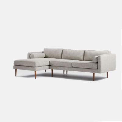 China Modern Comfortable Living Room Furniture Wood Frame Velvet Lounge Bench Sectional Sofa For Home for sale