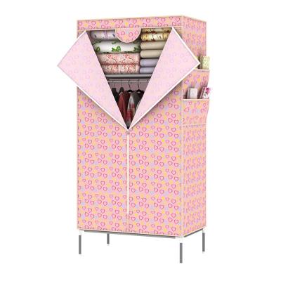 China (Other) Adjustable Simple Wardrobe Fashion Style Nonwoven Fabric Practical Cabinet Easy Assemble Portable Folding Cloth Wardrobe for sale