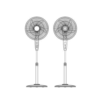 China Hot Selling Fashional China China Electric Fan Floor Stand Fan Classic 3 Speed ​​Position Oscillating Fan for sale