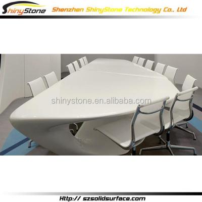 China Commercial Furniture Amazing Thermoforming Solid Shape Krion Conference Room Outdoor Luxury Table for sale