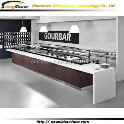 China Commercial bar / restaurant bar / wine bar fabulous white bar synthetic / solid outdoor glacier stone for sale