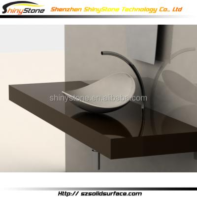 China Solid Surface Stone Shampoo Sinks New Arrival Luxury Bathroom Furniture for sale