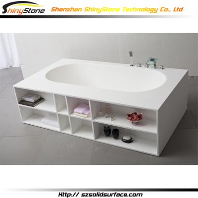 China New Arrival Frameless Inside Storage Shelves Hand Solid Working Good Quality Outdoor Bathub for sale