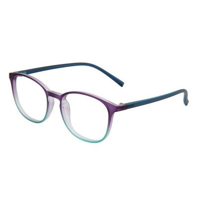 China Oversized Fashion Women Optical Frames New Gradient TR 90 Purple Gradient Prescription Glasses Optical Frames for sale