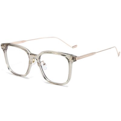 China 2022 New Fashion Wholesale New Fashion Logo Women Men Eyewear TR Logo Optical Frame Rectangle Glass Prescription Monocle Frame Reading Glass for sale