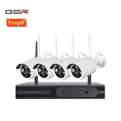 China 4ch Motion Detection 4ch hd 1080p CCTV IP66 4pcs Bullet Camera Kit 2mp Security WiFi NVR Outdoor System for sale