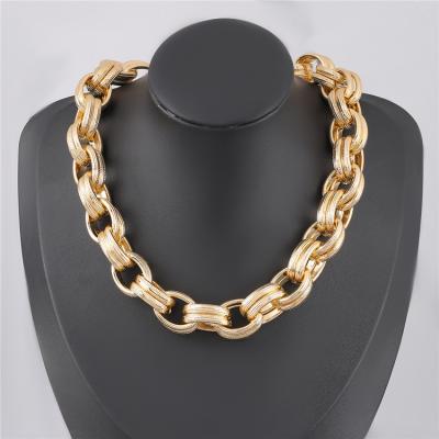 China European and American Hip Hop Pattern TRENDY Geometric Punk Luminous Alloy Multi Layer Necklace for sale