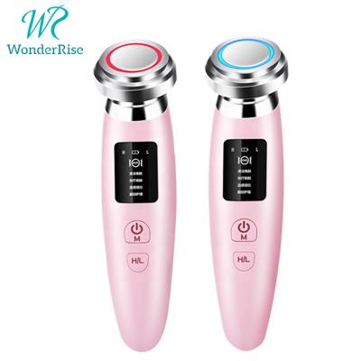 China Wrinkle Remover Heated Red Blue LED Face Lifting Skin Rejuvenation Device Facial Deep Cleansing Skin Tightening Device for sale