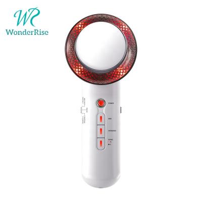 China Face Lift 3 in 1 EMS Portable Heated Ultrasonic Infrared Weight Loss Fat Burning Machine Body Slimming Device for sale