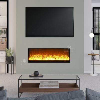 China Free Custom Size Modern Led Flame Wood Fireplace Inserts Main Flame Color Changing Modern Electric Fireplace For Sale for sale